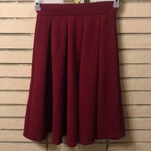 Maroon Mini Skater Skirt